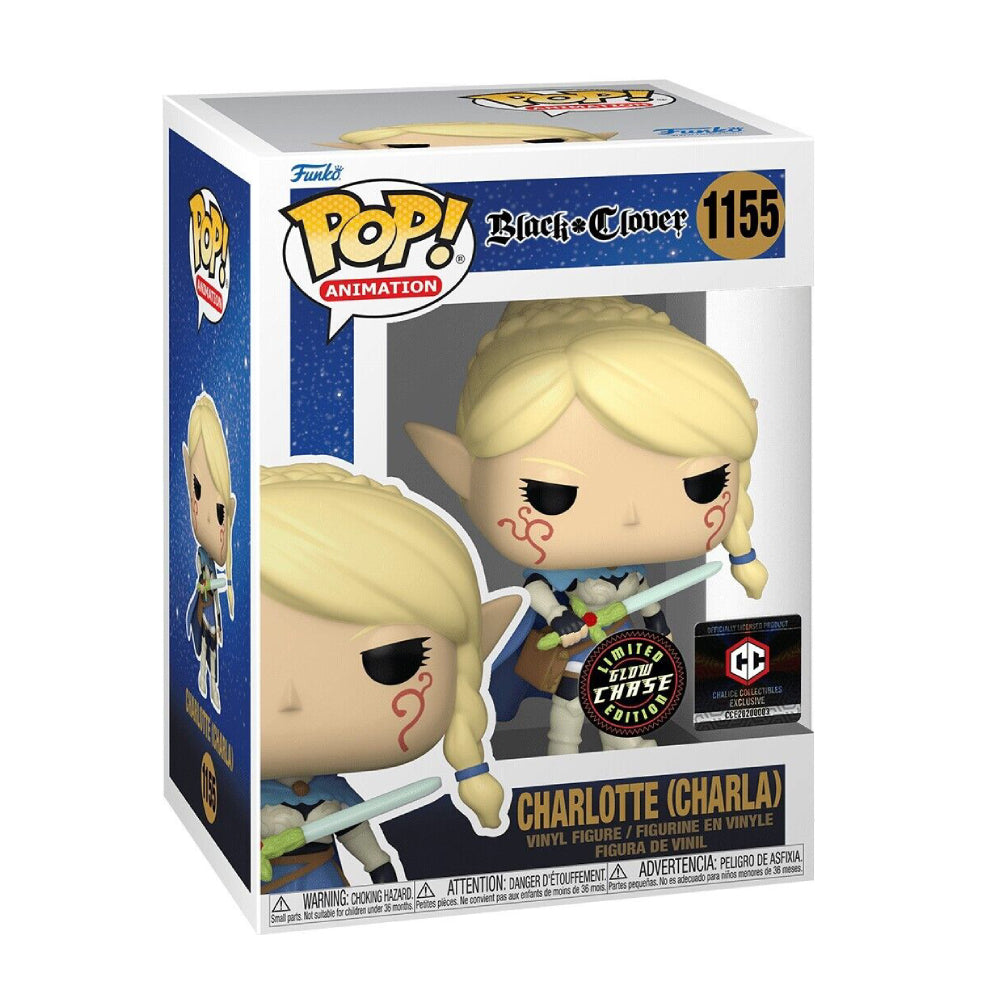 Funko POP! Charlotte (Charla) - Black Clover #1155 Glow Chase+ Chalice Collectables Exclusive - Signed by Colleen Clinkenbeard - PSA 2C16584