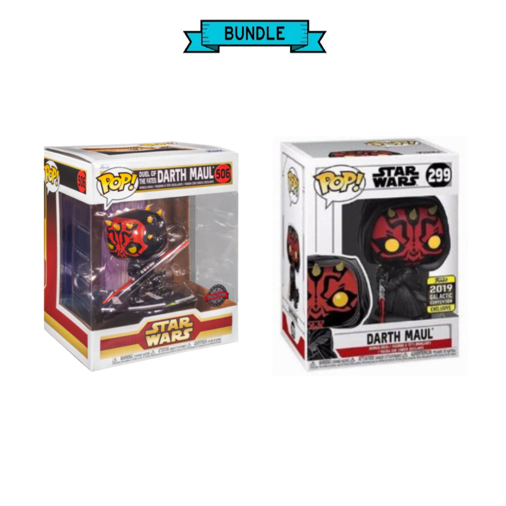Bundle: Funko POP! Darth Maul (2019 Galactic Convention Exclusive) #506 + Darth Maul (Special Edition) #299 - Star Wars