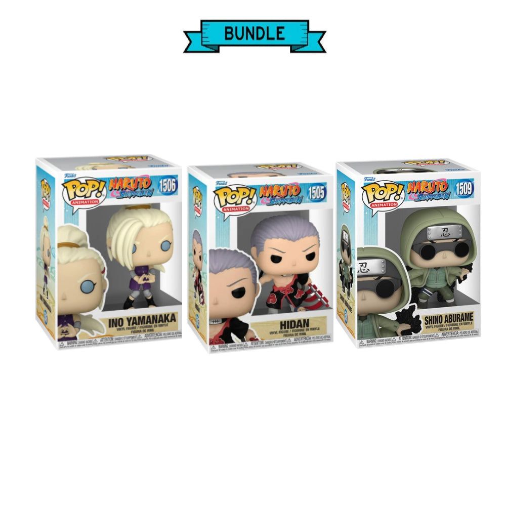 Bundle : Funko POP! Ino Yamanaka #1506 + Hidan #1505 + Shino Aburame #1509 - Naruto Shippuden