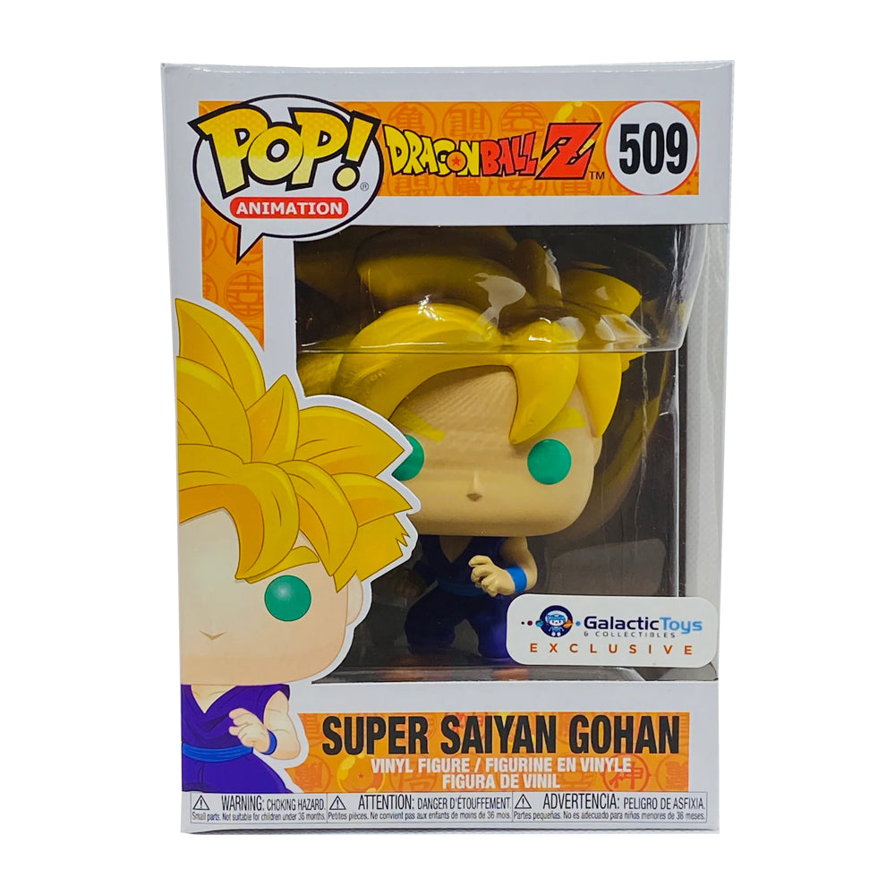 Funko POP! Super Saiyan Gohan - Dragon Ball Z #509 Galactic Toys Exclusive - Custom Art Signed by Takayoshi Tanimoto (Japanese singer)