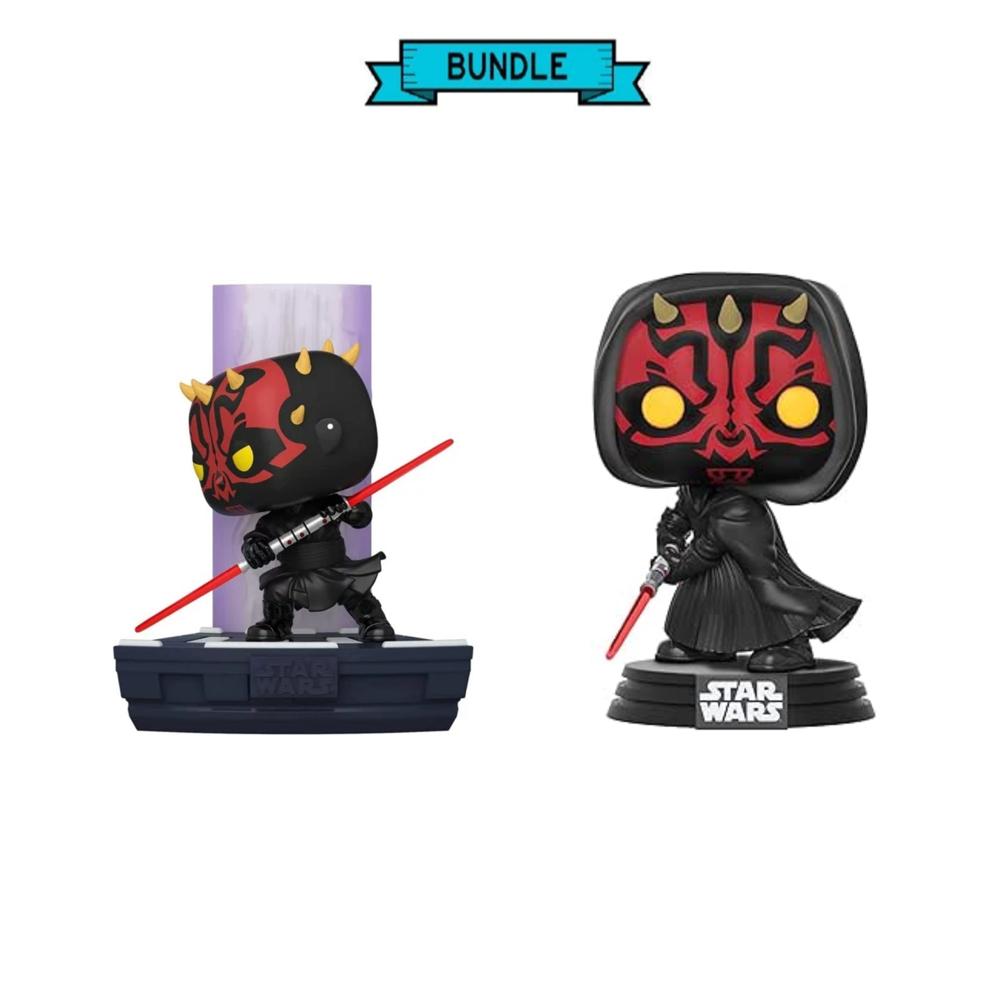 Bundle: Funko POP! Darth Maul (2019 Galactic Convention Exclusive) #506 + Darth Maul (Special Edition) #299 - Star Wars