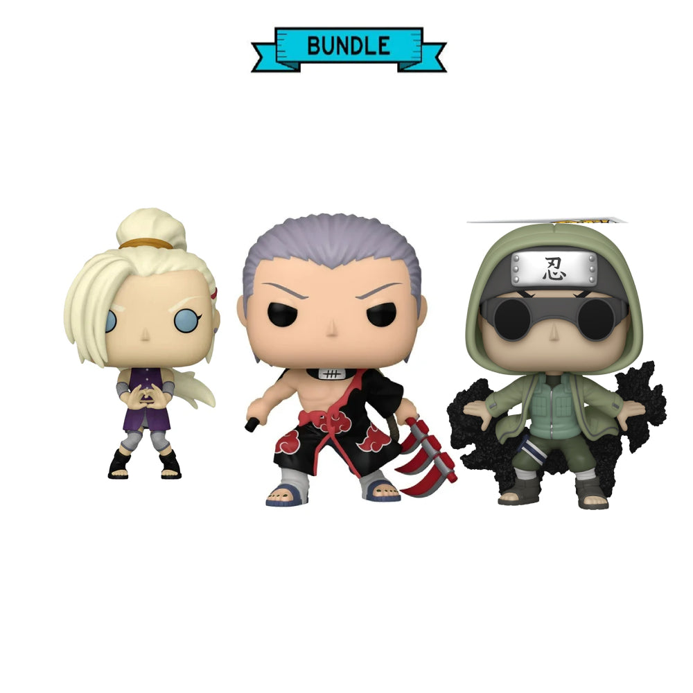 Bundle : Funko POP! Ino Yamanaka #1506 + Hidan #1505 + Shino Aburame #1509 - Naruto Shippuden