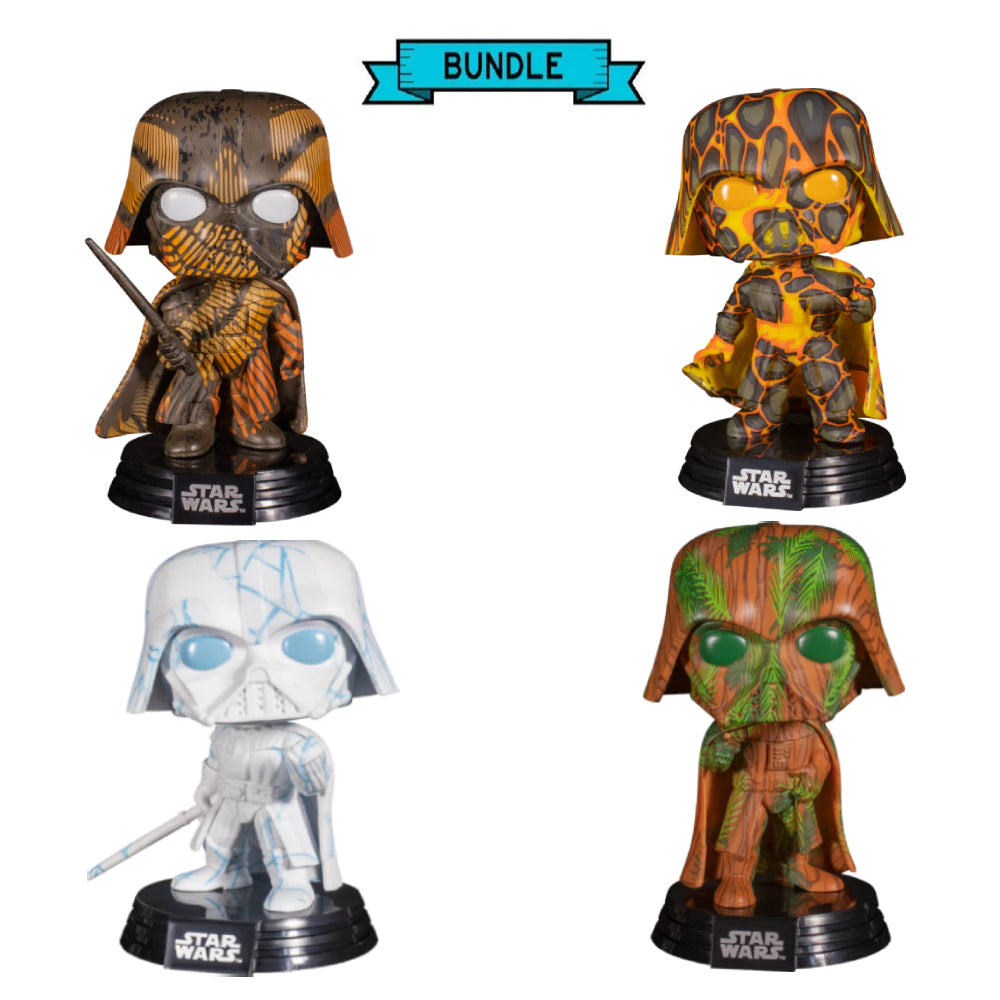 Bundle: Funko POP! Darth Vader (Bespin) #518 + Darth Vader (Hoth) #516 + Darth Vader (Endor) #517 - Star Wars Special Edition - ART Series + Darth Vader (Mustafar) #515 Walmart - ART Series
