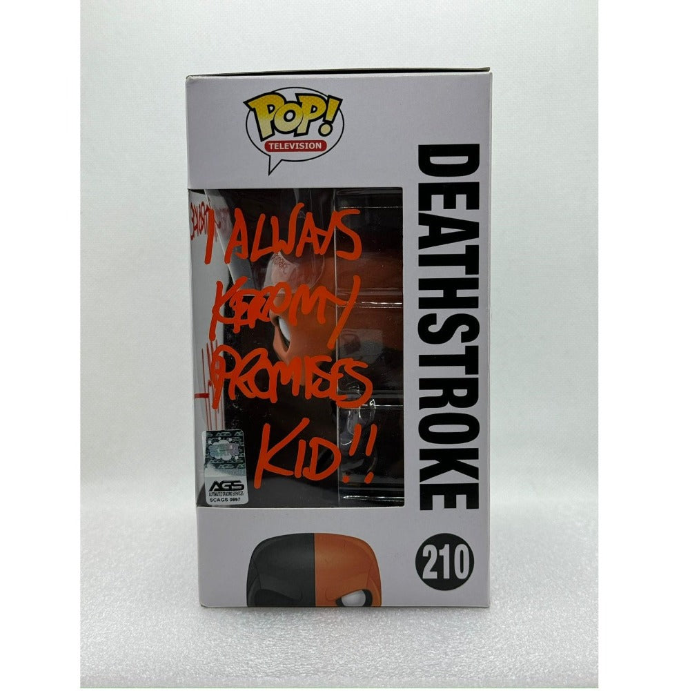 Funko POP! Deathstroke - Arrow #210 - signed by Manu Bennett at POP Con 2024 Dubai