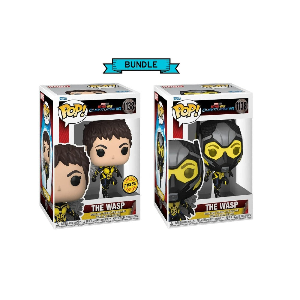 Bundle Funko POP! WASP- AntMan Wasp Quantumania #1138 Chase x2pops