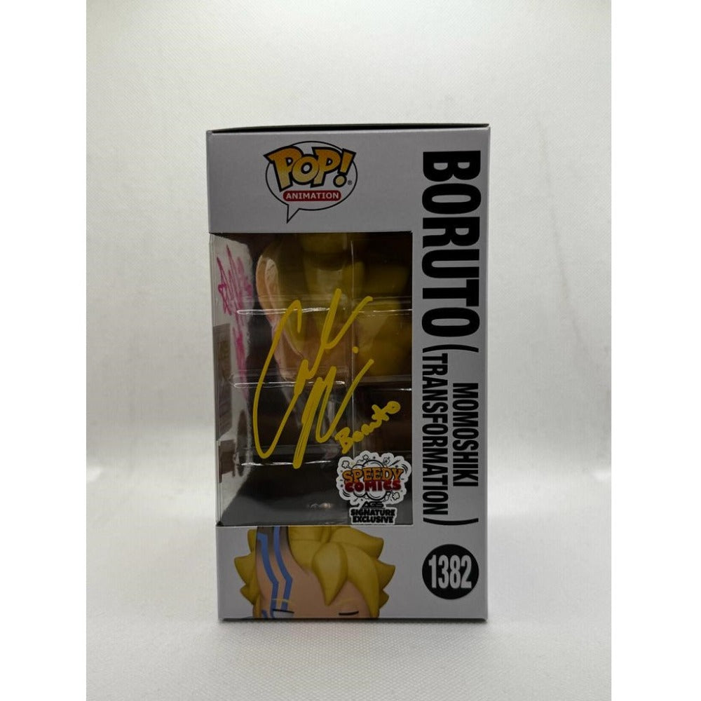 Funko POP! Boruto Momoshiki Transformation - Boruto Naruto Next Generations #1382 - ToyStop SDCC Exclusive Glow Chase - Double signed JVA + EVA