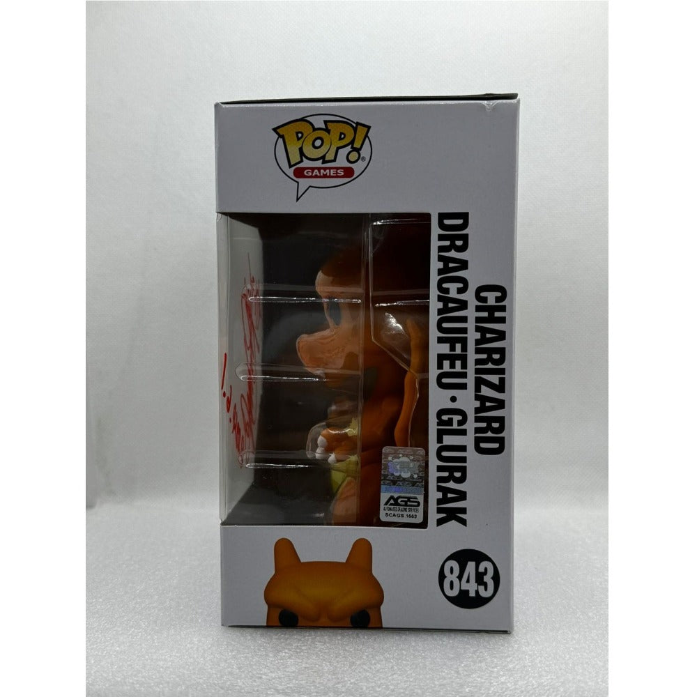 Funko POP! Charizard - POKEMON #843 - Signed by Rica Matsumoto in 2024 - AGS certified