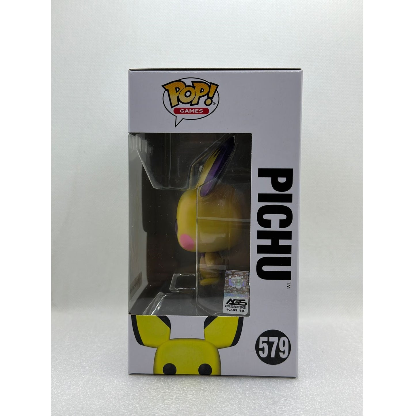 Funko POP! Pichu - Pokémon #579 Pokemon Center - Signed by Rica Matsumoto in 2024 - AGS certified