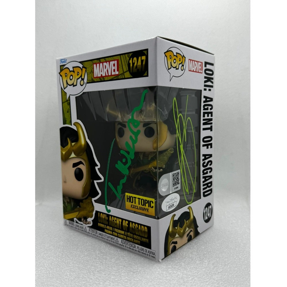 Funko Pop! Loki #1247 Marvel - Hot Topic Exclusive - Double Signed - Signed by Tom Hiddleston SWAU# S15560 At Comfest Kuwait 2024 & Troy Baker JSA#AS3299 At MEFCC 2024 Abu Dhabi