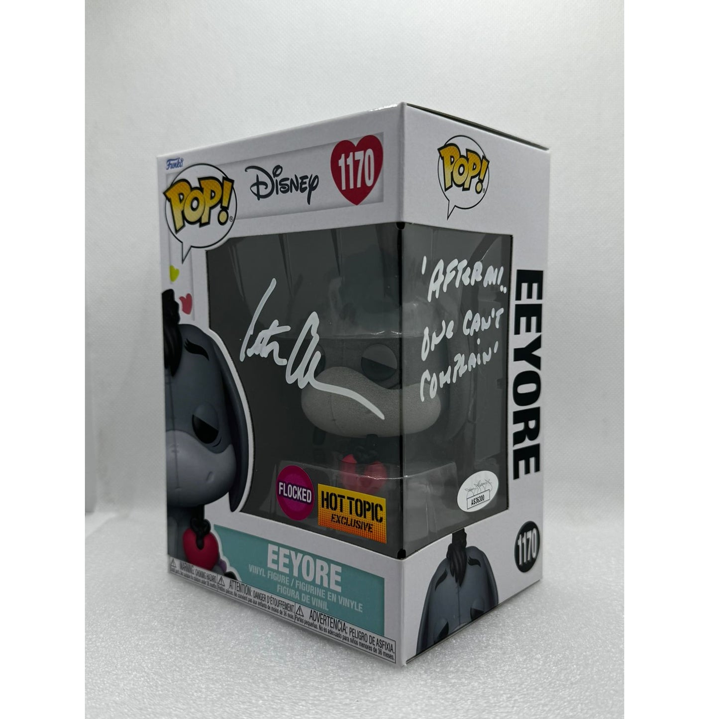 Funko Pop! Eeyore #1170 - Disney Flocked + Hot Topic Exclusive - Signed by Peter Cullen JSA#AS36300 At MEFCC 2024 UAE Abu Dhabi