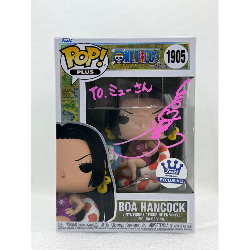 Funko Pop! Boa Hancock - One Piece #1905 Funko Shop Exclusive - Signed by Japanese Voice Actor JVA Kotono Mitsuishi with JSA