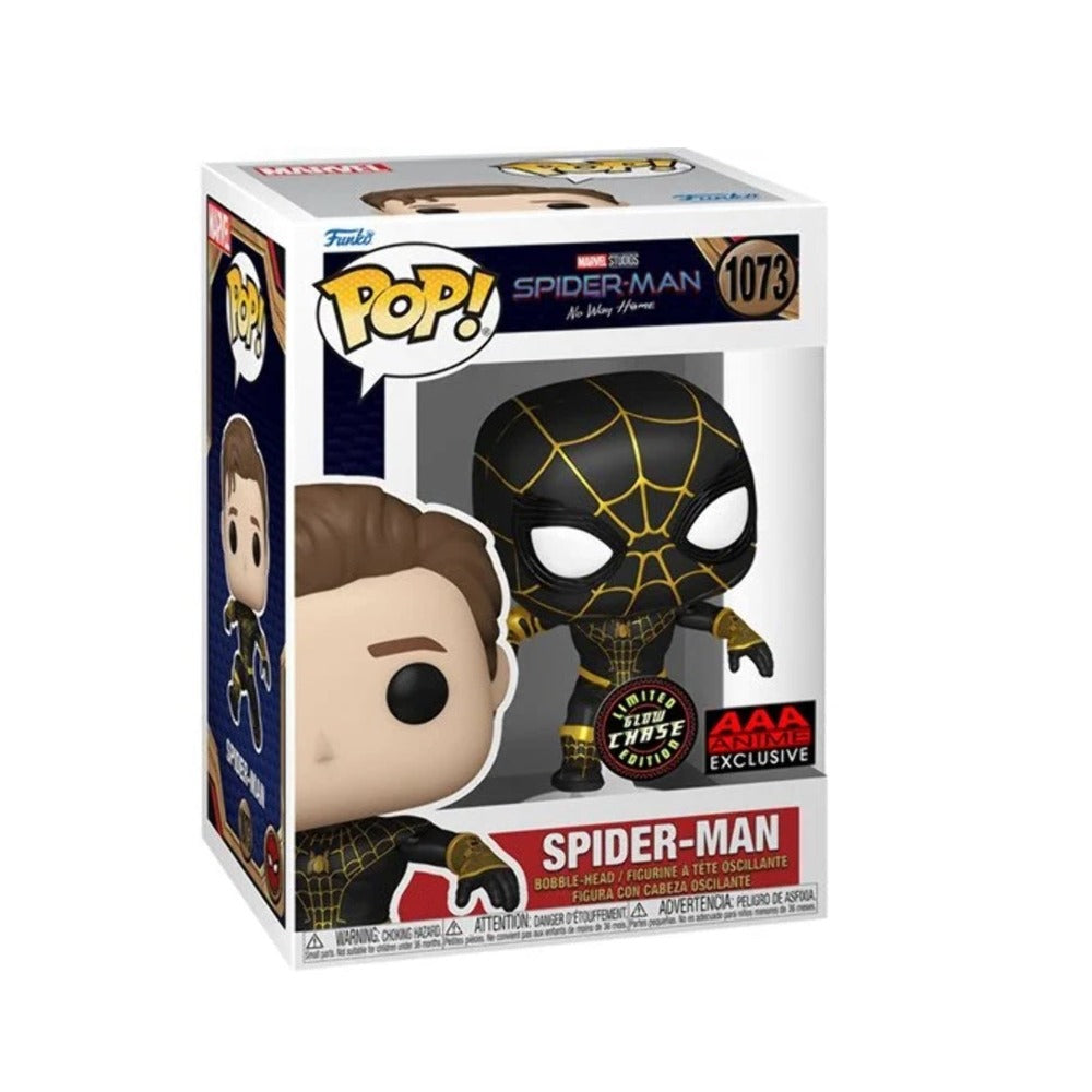 Bundle : Funko POP! Spider-Man - Spiderman: No Way Home #1073 chase + Comic Stop Exclusive + AAA