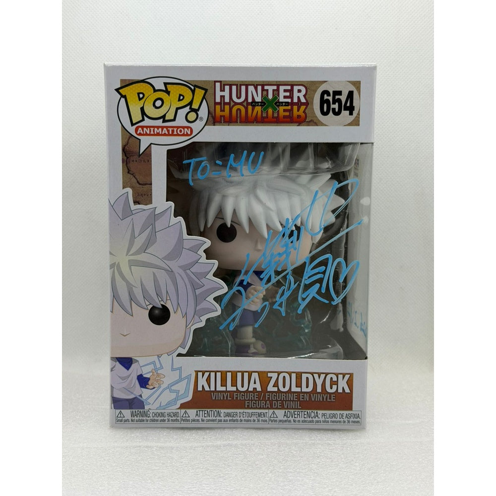 Funko POP! Killua Zoldyck - Hunter X Hunter #654 with barcode OG Signed by JVA Mariya Ise at Animenia Abu Dhabi 2026 - PSA