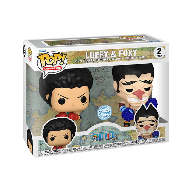 Funko POP! Animation Luffy & Foxy 2 Pack - One Piece Common - condition :9/10