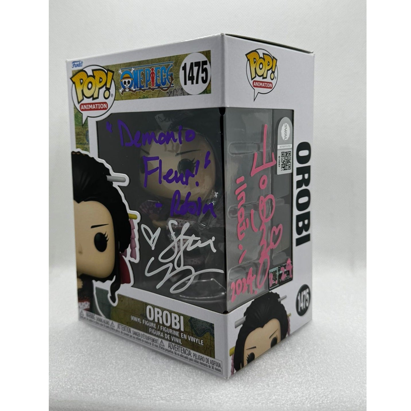 Funko POP! Orobi (Nico Robin) - One Piece #1475- Double Signed JVA + EVA