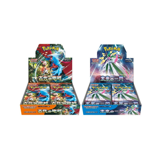 Pokémon TCG: Scarlet & Violet Expansion Pack : Future Flash sv4m & Ancient Roar sv4k - 2 set Boxes