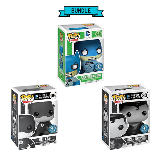 Bundle : Funko POP! The Flash #06 + Blackest Night Batman #46 /Superman #83 - Super Heroes Underground Toys Exclusive