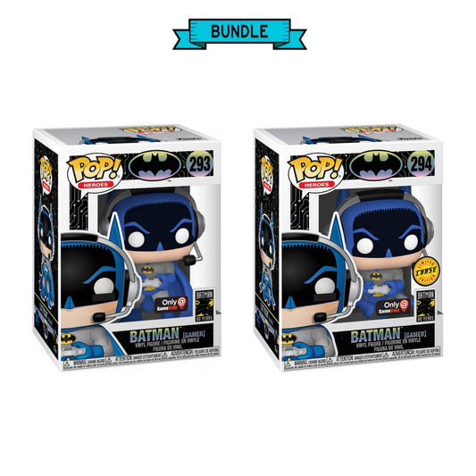 Bundle : Funko POP! Batman (Gamer) - Batman #293 + 294 Only GameStop + Batman 80 Years + Chase Limited Edition