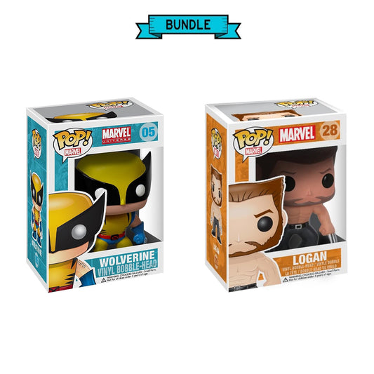 Bundle Funko POP! Wolverine #05 ( JJL 111105) + Logan #28 (JJL 130419 ) - Marvel Universe
