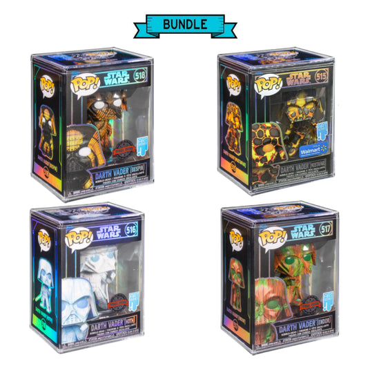 Bundle: Funko POP! Darth Vader (Bespin) #518 + Darth Vader (Hoth) #516 + Darth Vader (Endor) #517  - Star Wars Special Edition - ART Series + Darth Vader (Mustafar) #515 Walmart - ART Series