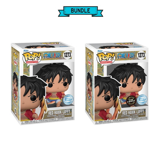 Bundle: Funko POP! Red Hawk Luffy - One Piece #1273(X2) Funko + Funko Chase Limited Edition