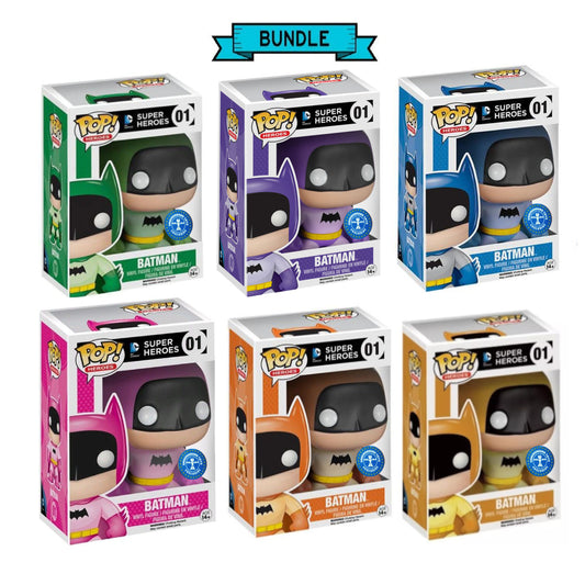 Bundle: Funko POP! Batman - Super Heroes #01 Underground Toys Exclusive 6 pops