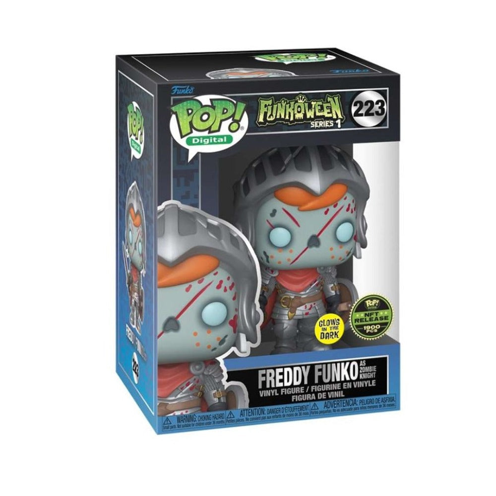 Funko POP Digital ! Freddy Funko as Zombie Knight - Funkoween  #223 NFT - 1900 pcs - Glow in the Dark