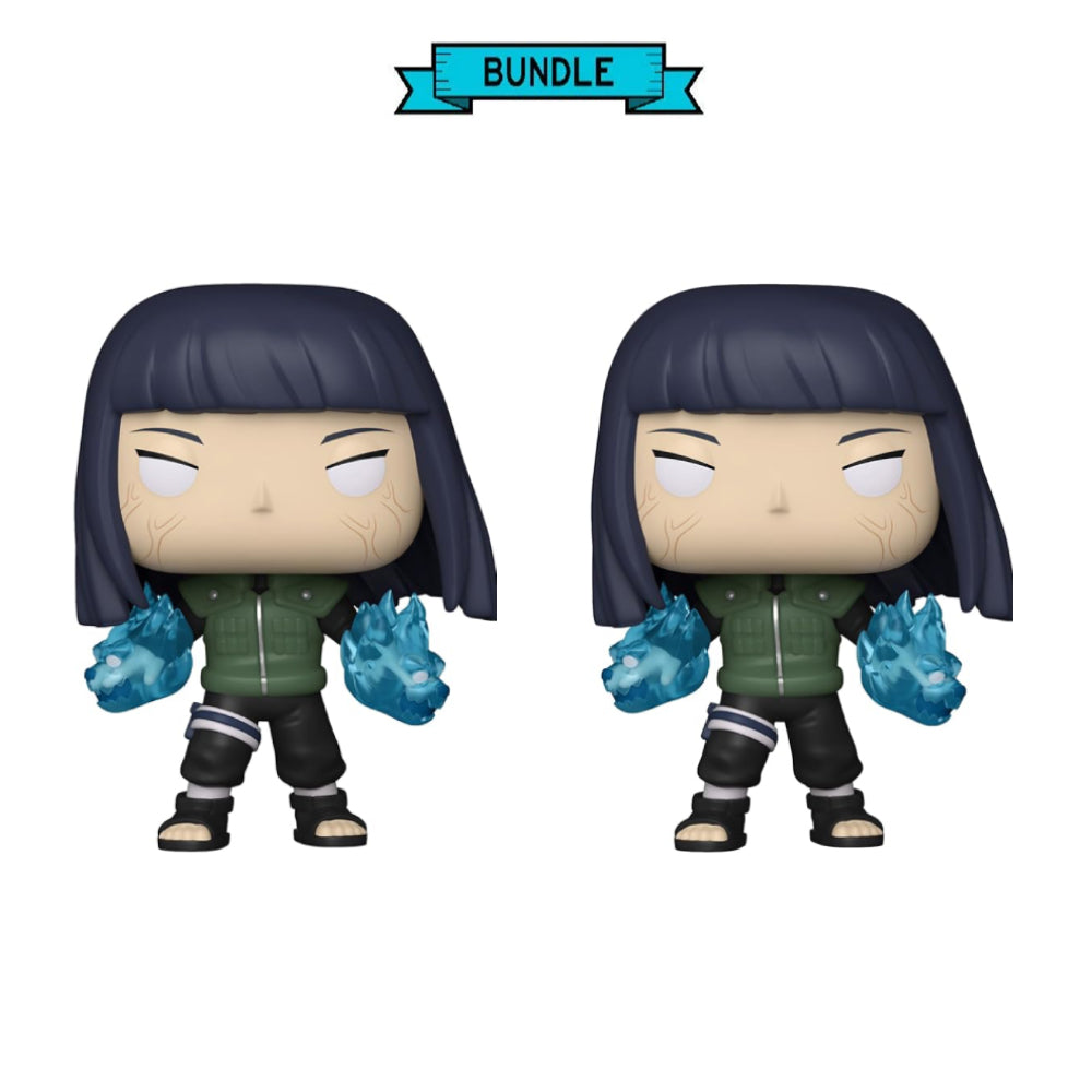 Bundle: Funko POP! Hinata with twin lion fists (Glow Chase, Bahrain Comic Con 2023 Exclusive) + Hinata with twin lion fists (Bahrain Comic Con 2023 Exclusive) - Naruto Shippuden #1339 (X2)