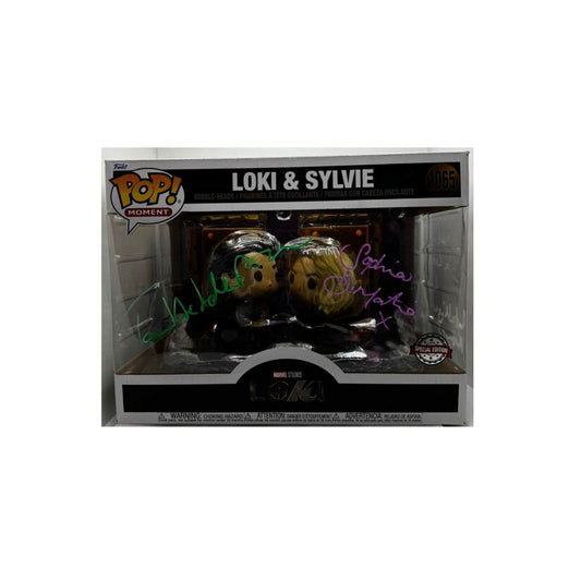 Funko POP Moment! Loki & Sylvie - Loki #1065 - Special Edition - double Signed with double quote