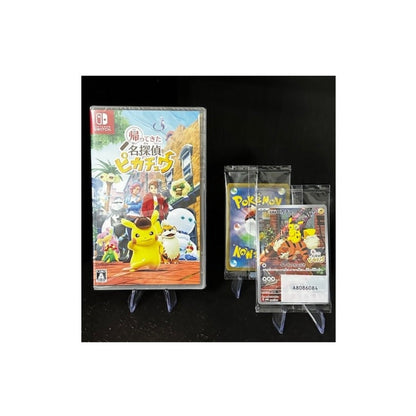 Detective Pikachu Promo Card 098/SV-P + Switch Detective Pikachu Returns Game TCG
