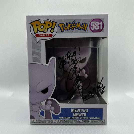 Funko POP! Mewtwo Mewtu - Pokémon #581 - Signed by Rica Matsumoto in 2023 - JSA certified