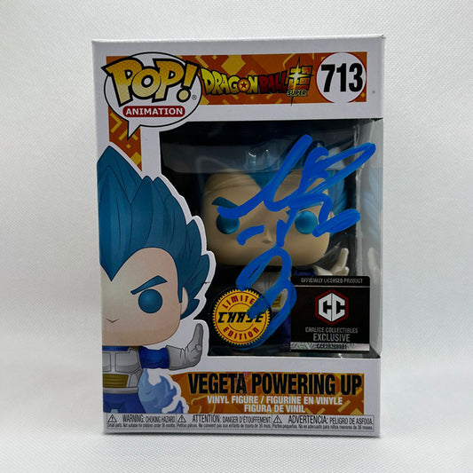 Funko POP! Vegeta Powering Up - Dragon Ball Z #713 Chase + Chalice Collectibles Exclusive - Signed by Ryo Horikawa - JSA certified JVA