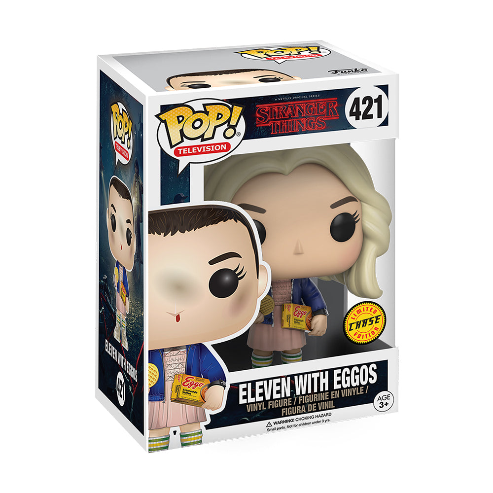 Bundle: Eleven with Eggos -Stranger Things - 2 Funko #421 + #421 chase