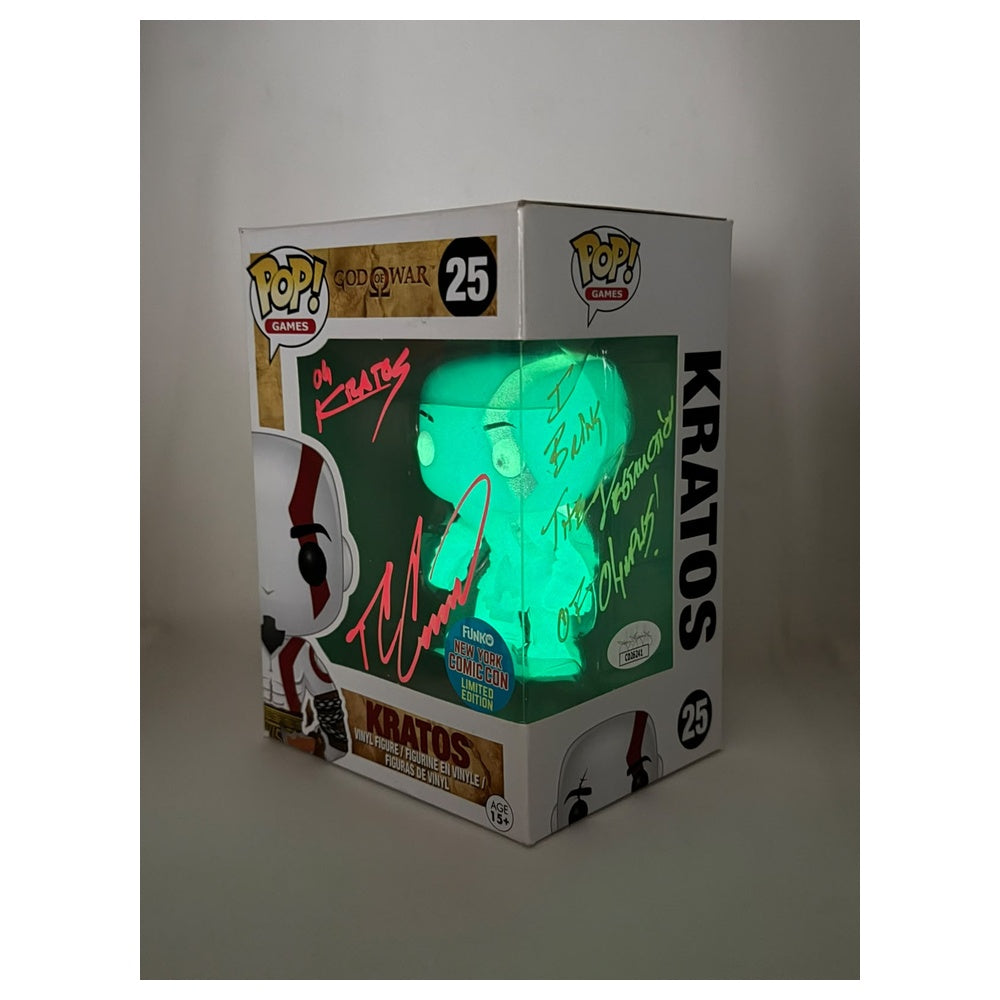Funko Pop! Kratos – God of War #25 – New York Comic Con Exclusive – Signed by Terrence C. Carson + JSA Certified)