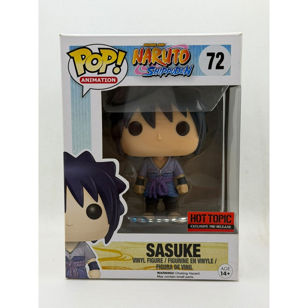 Funko Pop! Sasuke - Naruto Shippuden #72 Hot Topic Pre Release with barcode FM 151030