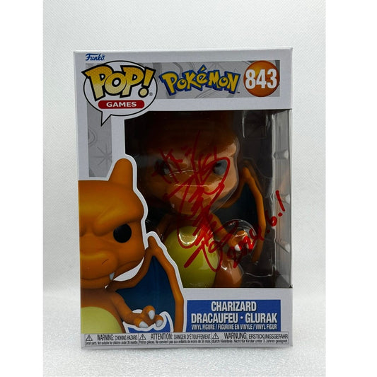 Funko POP! Charizard - POKEMON #843 - Signed by Rica Matsumoto in 2024 - AGS certified
