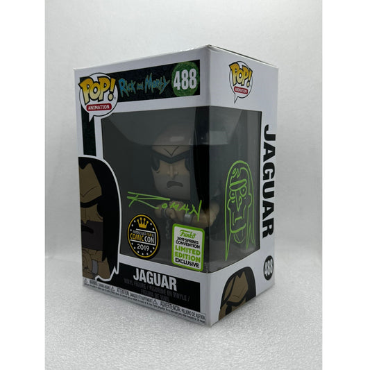 Funko POP! Jaguar - Rick and Morty #488 MEFCC 2019 Signed by David Roman with Sketch on the side