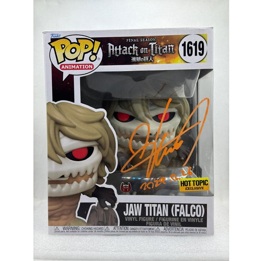 Funko POP! Jaw Titan Falco- Attack On Titan #1619 - Signed by Natsuki Hanae JVA Japanese voice actor - MEAS certificate # gkt0076