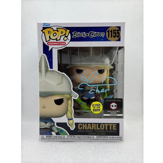 Funko POP! Charlotte (Charla) - Black Clover #1155 Glow + Chalice Collectables Exclusive  - Signed by Colleen Clinkenbeard - JSA WA705760