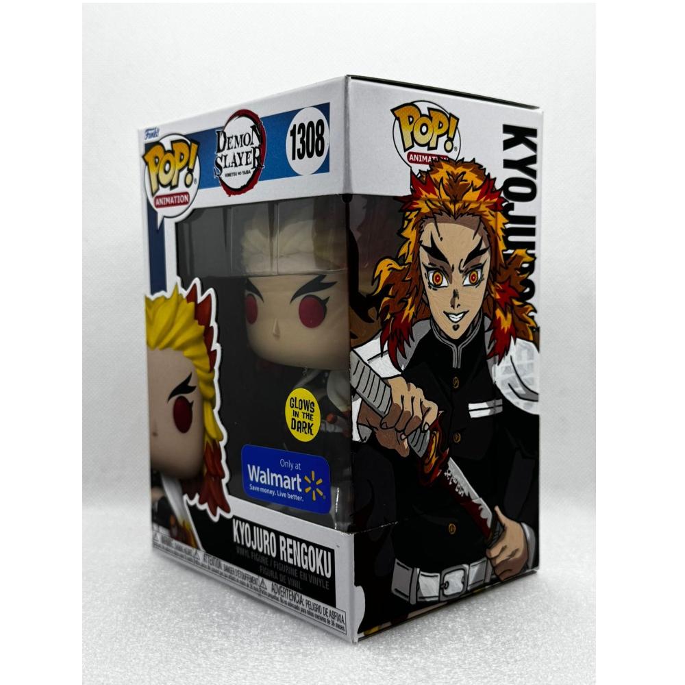 Funko POP! Kyojuro Rengoku - Demon Slayer #1308 Walmart Exclusive + Glow In The Dark - Custom Paint Art