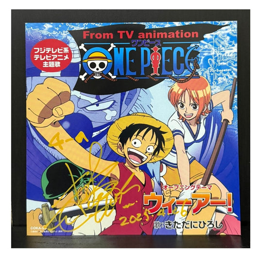 ONE PIECE WE ARE! MUSIC Original Soundtrack single Record Vinyl Japan NEW - Signed by Hiroshi Kitadani at JPEXME April 2025 - Authenticated by MEAS