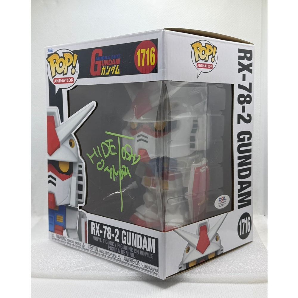 Funko Pop! RX-78-2 Gundam #1716- Signed by Japanese Animator Hidetoshi Omori with PSA