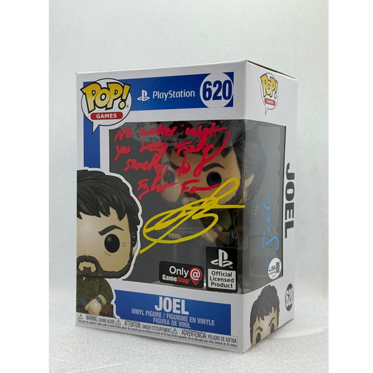 Funko Pop! Joel - Playstation #620- Gamestop Exclusive - Signed by English Voice Actor EVA Troy Baker with JSA