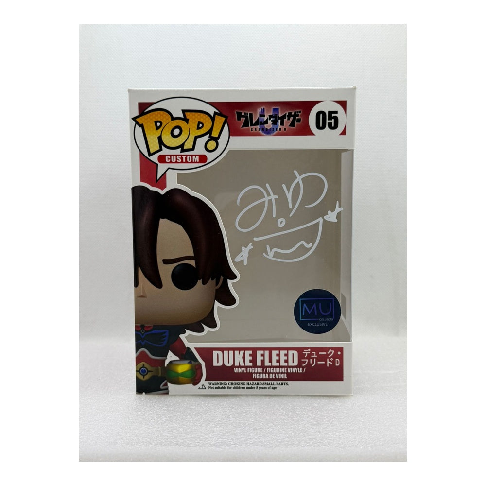 Custom Pop by MU ! Duke Fleed - Grendizer U #05 - Signed by Japanese Voice Actor JVA Miyu Irino with MEAS Authentication- Box only