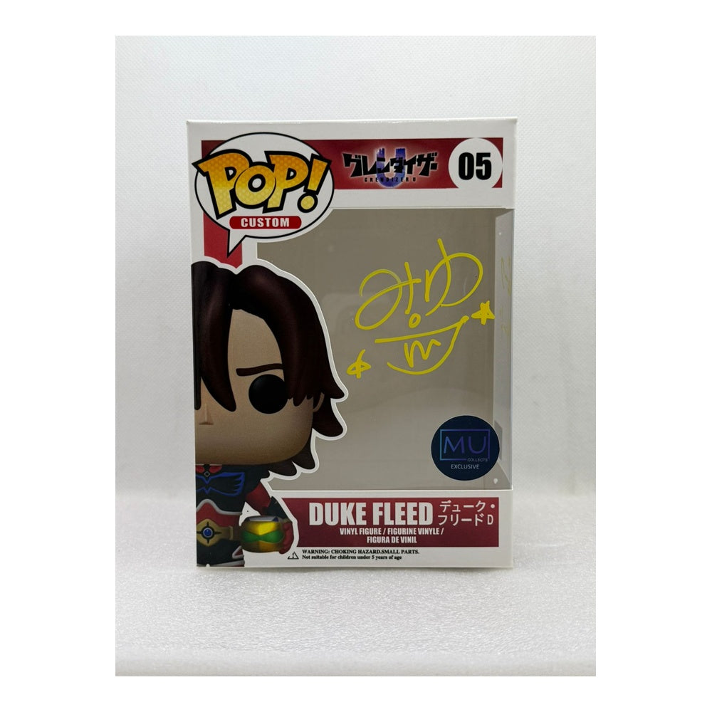 Custom Pop by MU ! Duke Fleed - Grendizer U #05 - Signed by Japanese Voice Actor JVA Miyu Irino with MEAS Authentication- Box only