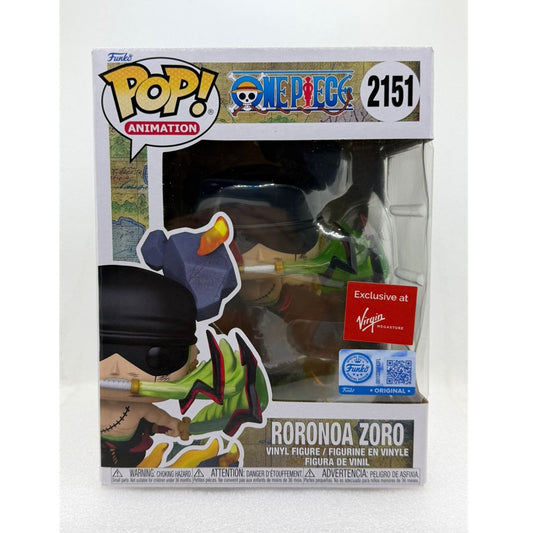 Funko Pop! Roronoa Zoro - One Piece #2151 - Virgin Megastore Exclusive with barcode