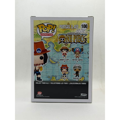 Funko Pop! Portgas D Ace - One Piece #100 - Signed by Japanese Voice Actor JVA Toshio Furukawa with PSA