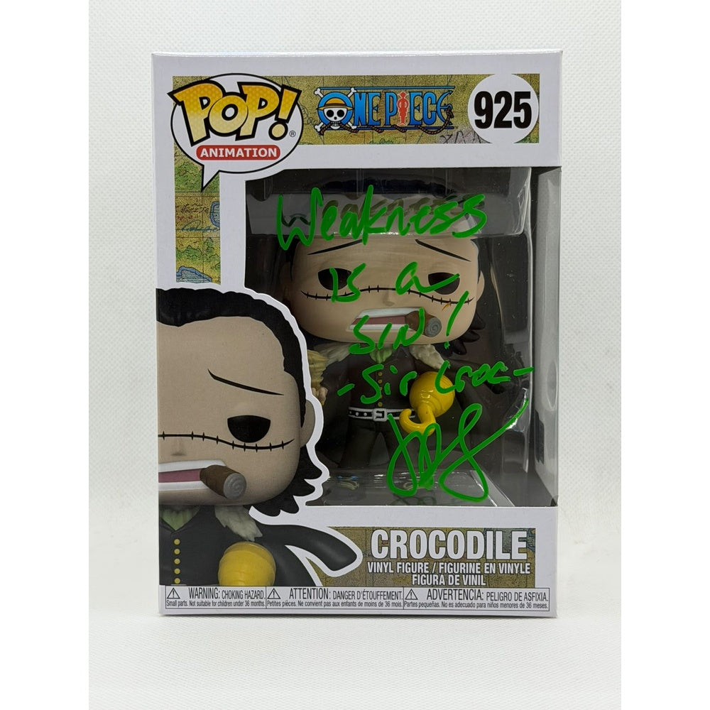 Funko Pop! Crocodile - One Piece #925 Signed by English Voice Actor EVA John Swasey
