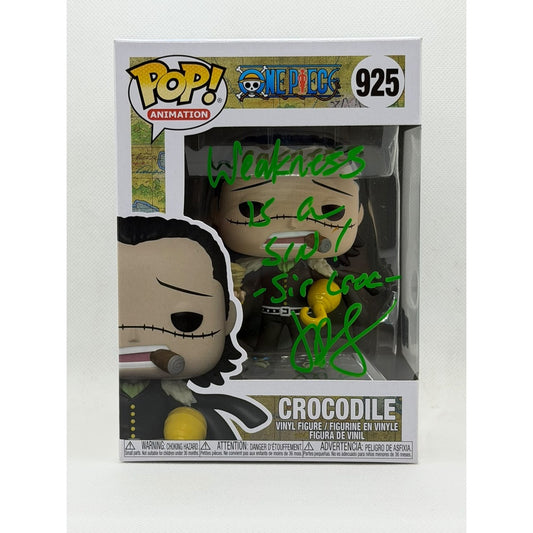 Funko Pop! Crocodile - One Piece #925 Signed by English Voice Actor EVA John Swasey