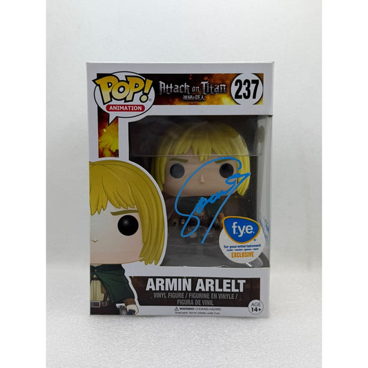 Funko Pop! Armin Arlelt #237 FYE Exclusive - Signed by Japanese Voice Actor Marina Inoue JVA with JSA